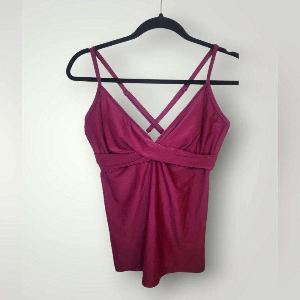 Athleta Swimsuit Womens Tankini Underwire Adjustable Strap Beach Resort size 38